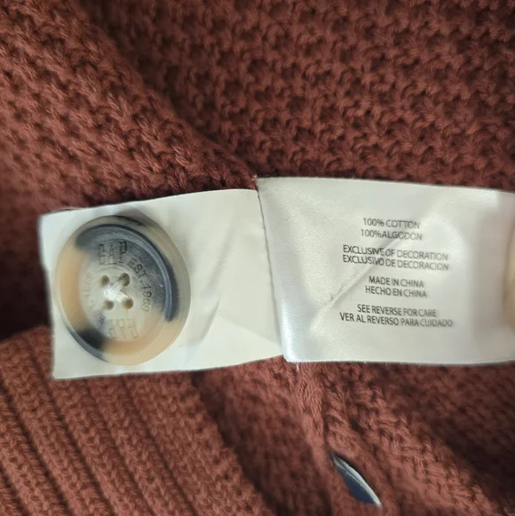 Gap Women's Cotton Knit Long Sleeve Button Cardigan Size XL Gingerbread - Picture 4 of 5